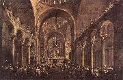 GUARDI, Francesco Doge Alvise IV Mocenigo Appears to the People in St Mark s Basilica in 1763 oil painting artist